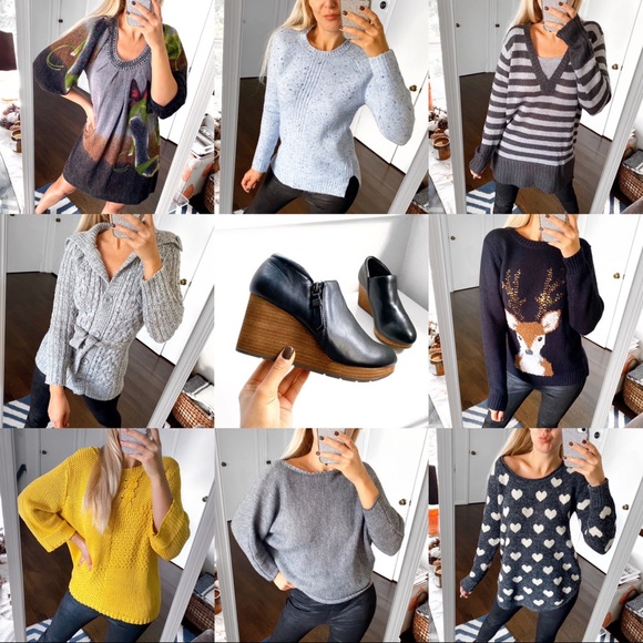 🍂 TOPSHOP DARK BLUE BURNT ORANGE WIDE LEG HIGH WAIST STRIPE PANTS! - Picture 12 of 12